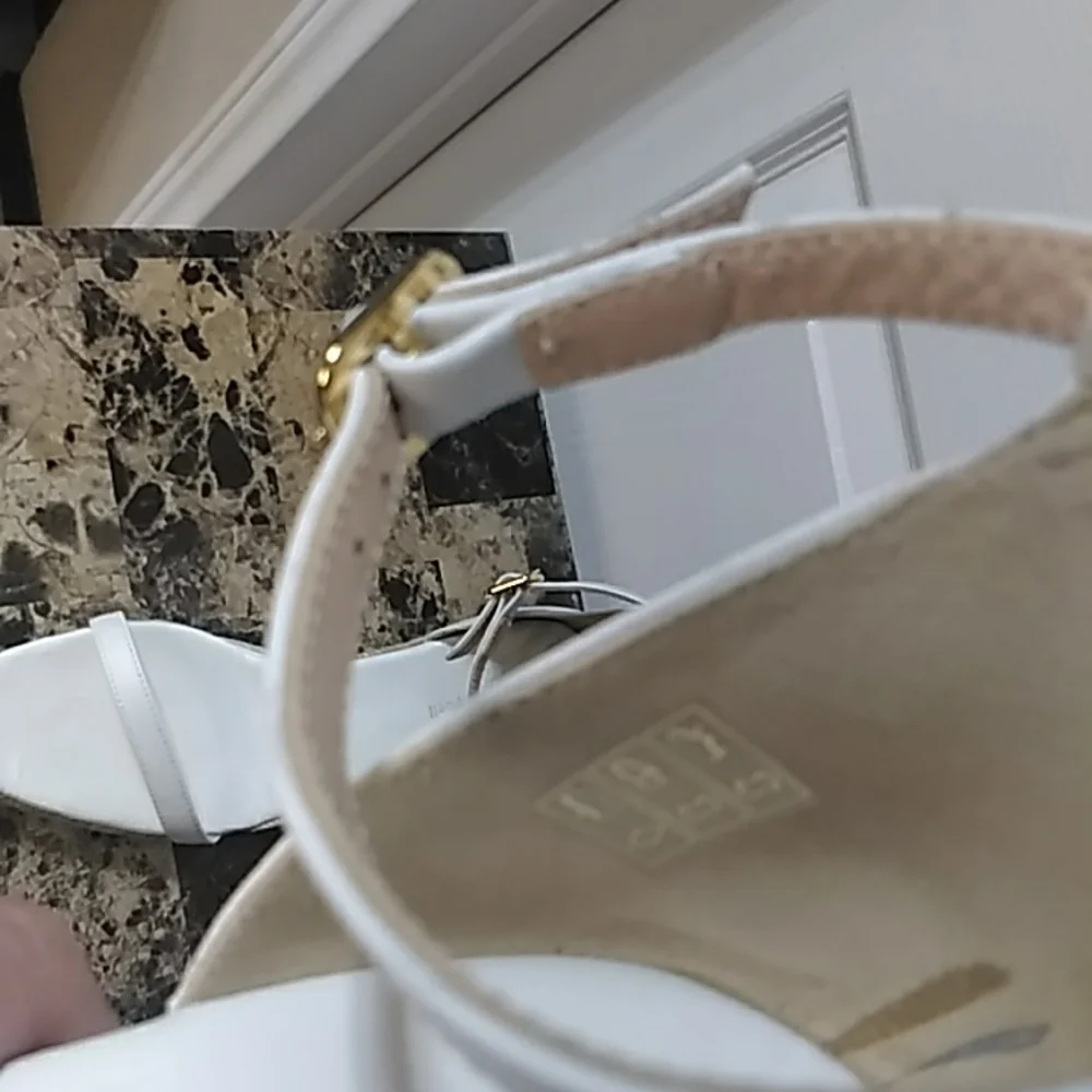Jeffrey Campbell size 39 (US 9.5) made in Spain white leather  wedges heels EUC.